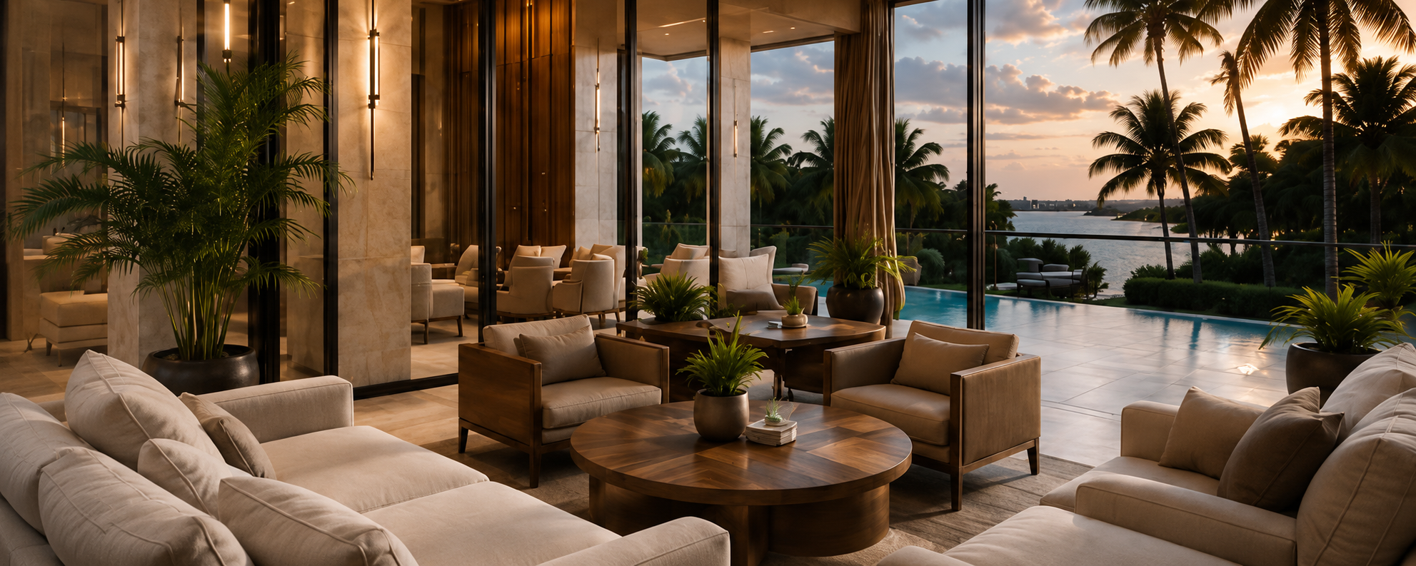 Luxury lounge terrace